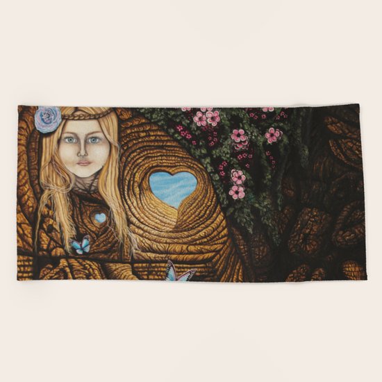 Regarde moi et l'amour suivra Beach Towel