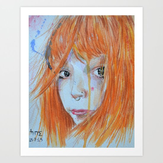 Redhead Art Print