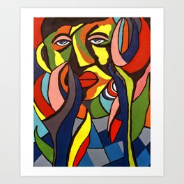 African Traditional Tribal Women Abstract Art Canvas Painting