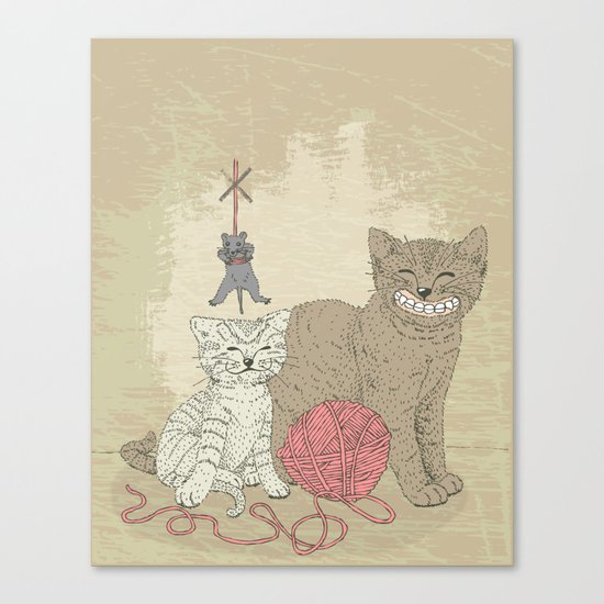 Naughty Cats Canvas Print