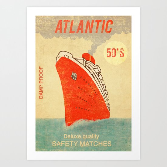 Atlantic Safety Matches Art Print