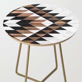 Urban Tribal Pattern No.9 - Aztec - Concrete and Wood Side Table