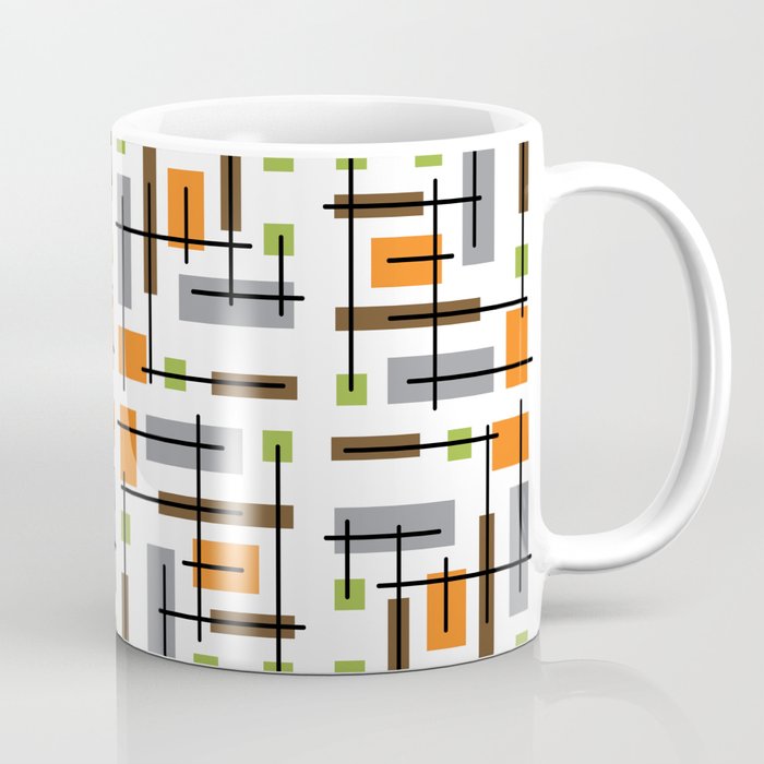 Mid Century Modern Geometric Pattern Coffee Mug