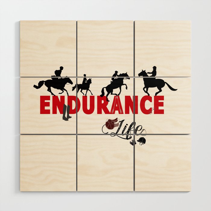 Endurance Life in Black & Red Wood Wall Art
