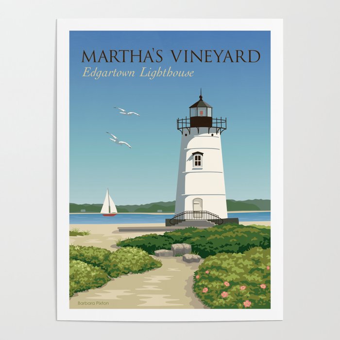 Martha's Vineyard Edgartown Lighthouse Poster