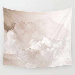 COTTON CANDY CLOUDS BEIGE by Monika Strigel Wall Tapestry