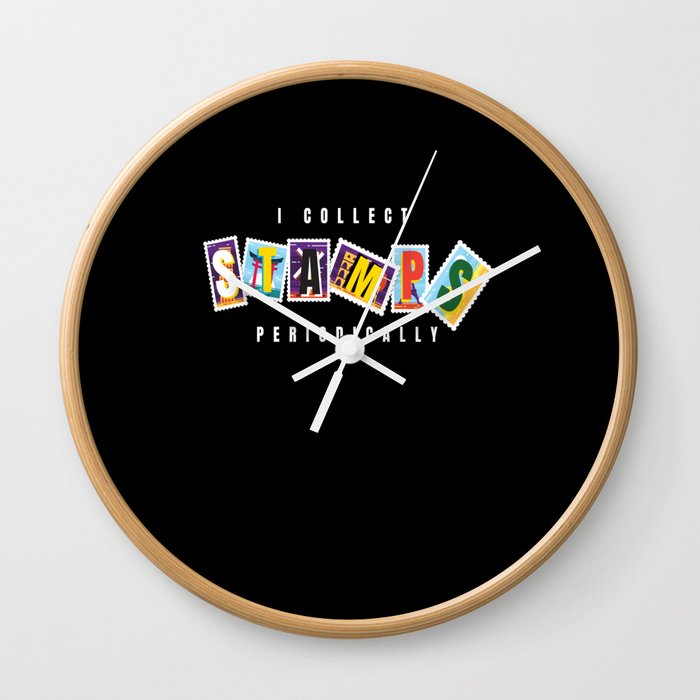 I Collect Periodically Stamp Collecting Wall Clock