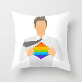 Proud gay Throw Pillow