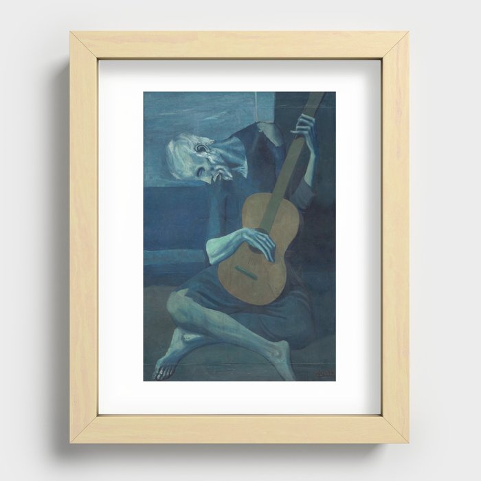 The old blind guitarist Pablo Picasso Recessed Framed Print