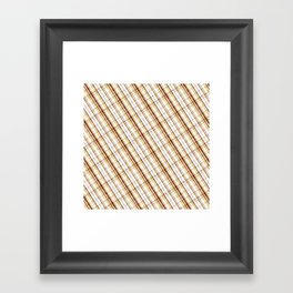 Diagonal: Vanilla-Cherry Cream Plaid  Framed Art Print