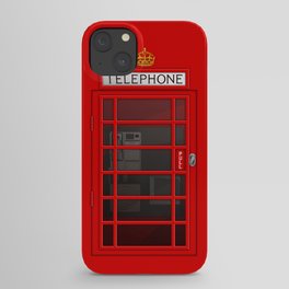 RED TELEPHONE BOX BOOTH PHONE BOX iPhone Case