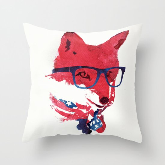 American Fox Throw Pillow
