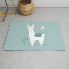Alpaca In The Mountains Rug