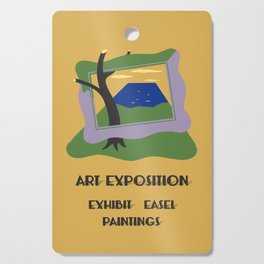  Retro art exposition Cutting Board