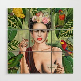 Frida con Amigos Wood Wall Art