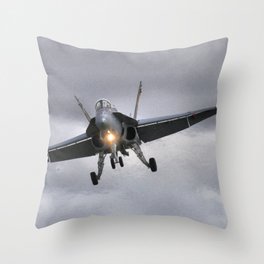 F-18 Short Landing Throw Pillow
