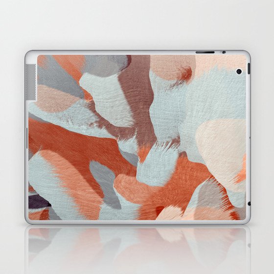 Exploration - coral peach gray rust Laptop & iPad Skin