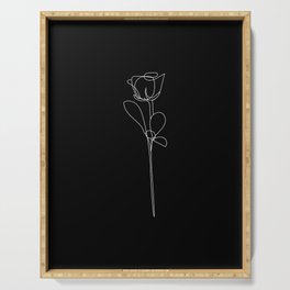 Rose/Black Serving Tray