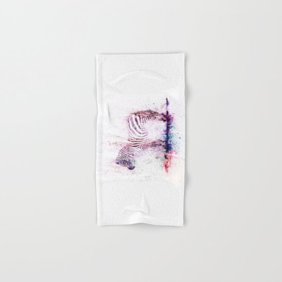 Watercolor Wash Zebra Hand & Bath Towel