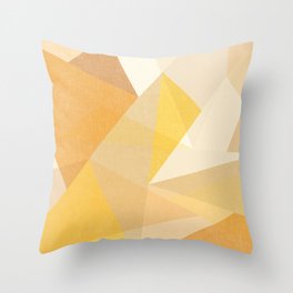 modern triangle mosaic - light peach Throw Pillow
