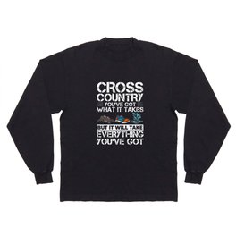 Cross Country Running Coach Training XC Run Race Long Sleeve T-shirt