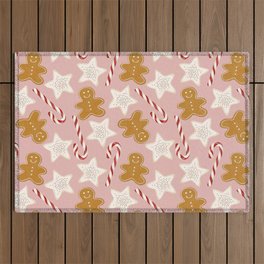 Christmas Sweets (pink) Outdoor Rug