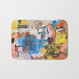 Salvation Bath Mat | Jeanmichelbasquiat, Pinkpankpunk, Neoexpressionism, Expressionism, Streetart, Painting, Newyork, Popart, Neo Expressionism, Mixedmedia 