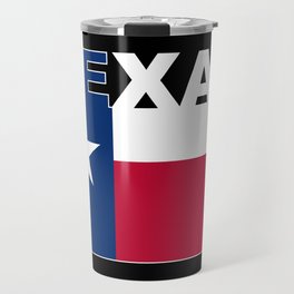 Texas Text Flag Travel Mug