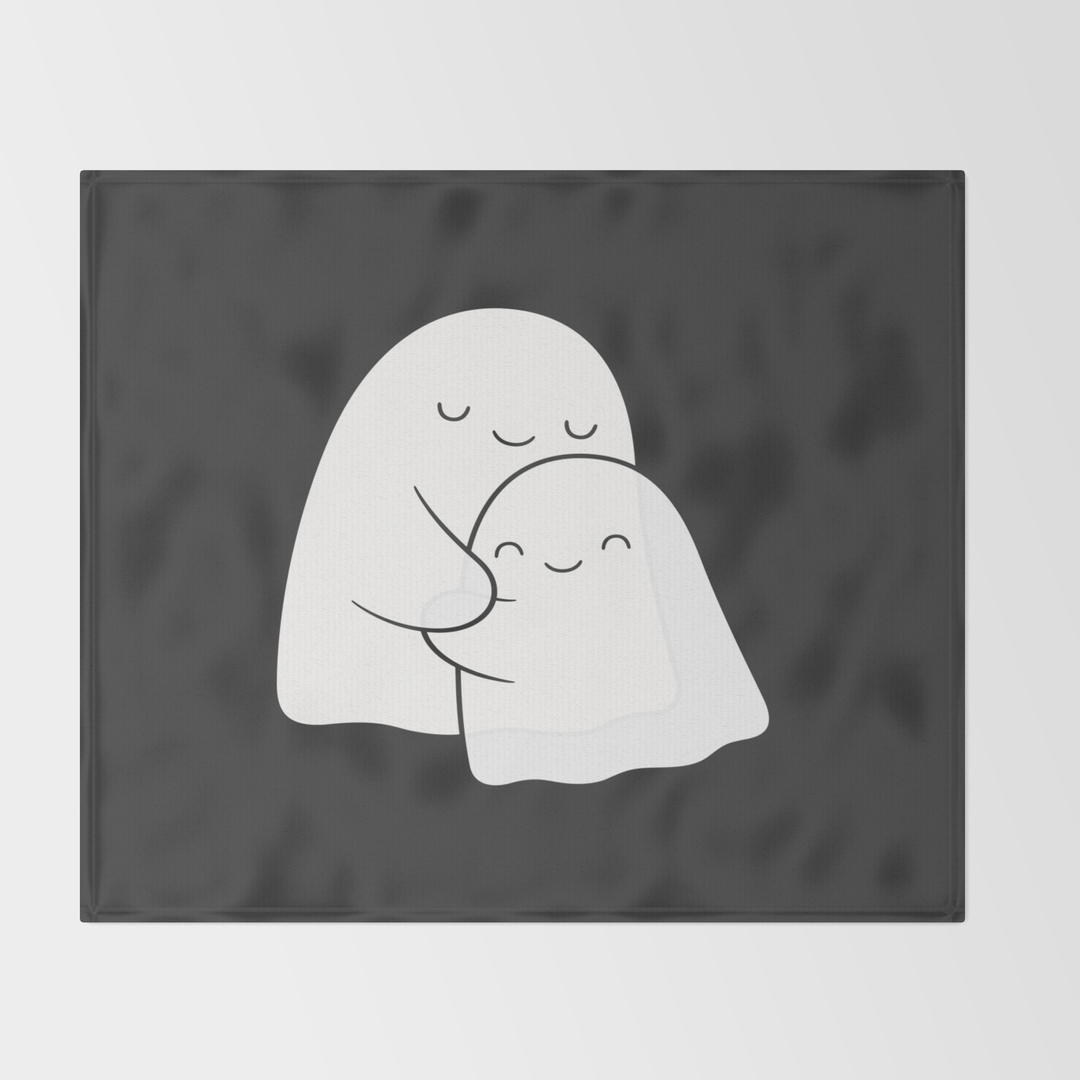ghost hug soulmates throw blanket
