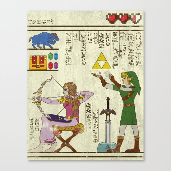 hero-glyphics: Hyrule History Canvas Print