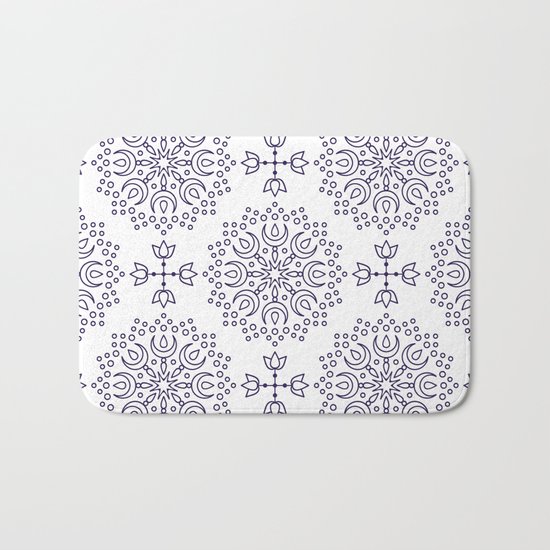 simple mandala Bath Mat
