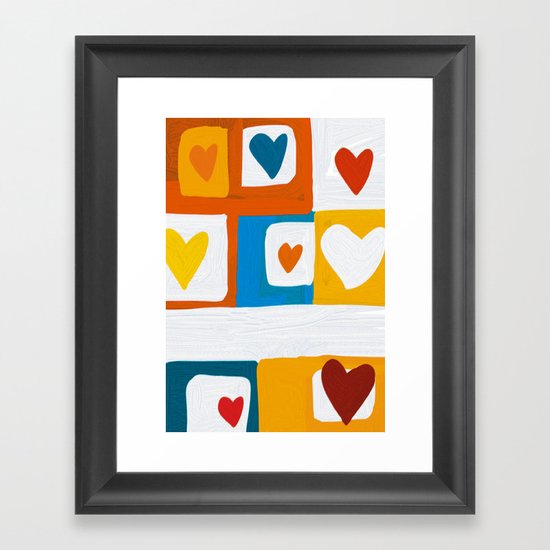 Hearts Framed Art Print