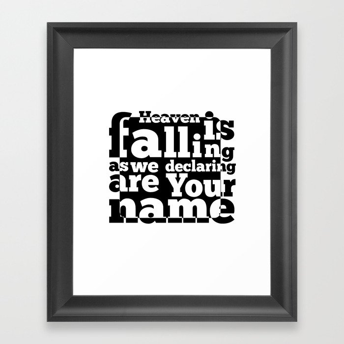 Heaven is Falling Framed Art Print