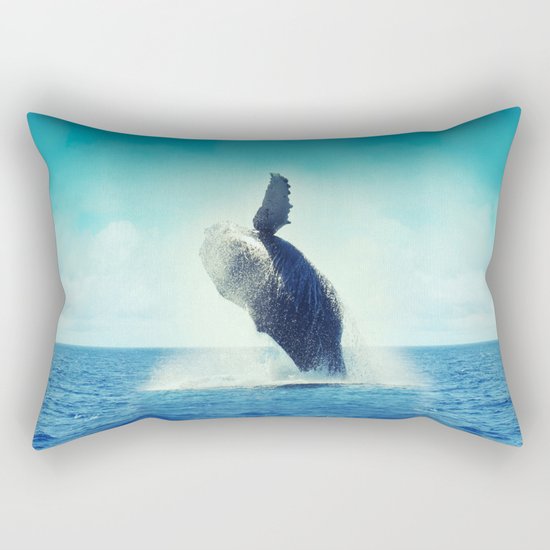 Happy Whale Rectangular Pillow