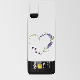 Lavender heart and cat tracks Android Card Case