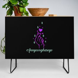 Annyeonghaseo Korean Heart K Pop Love Heart Finger Credenza