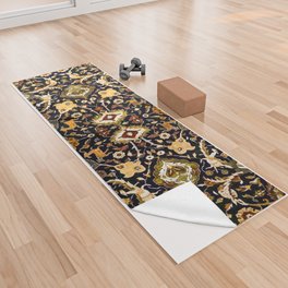 Persian Floral Rug With Animals Yoga Towel