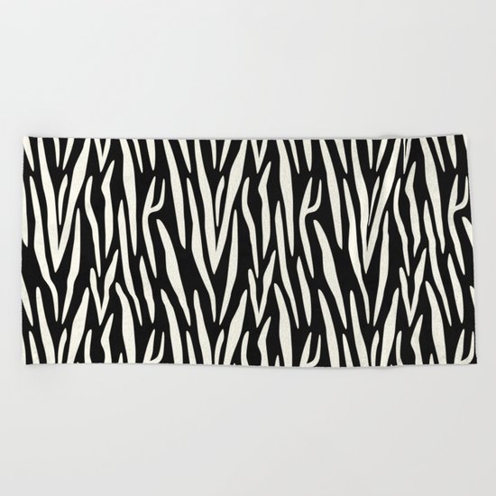 Zebra Print Beach Towel