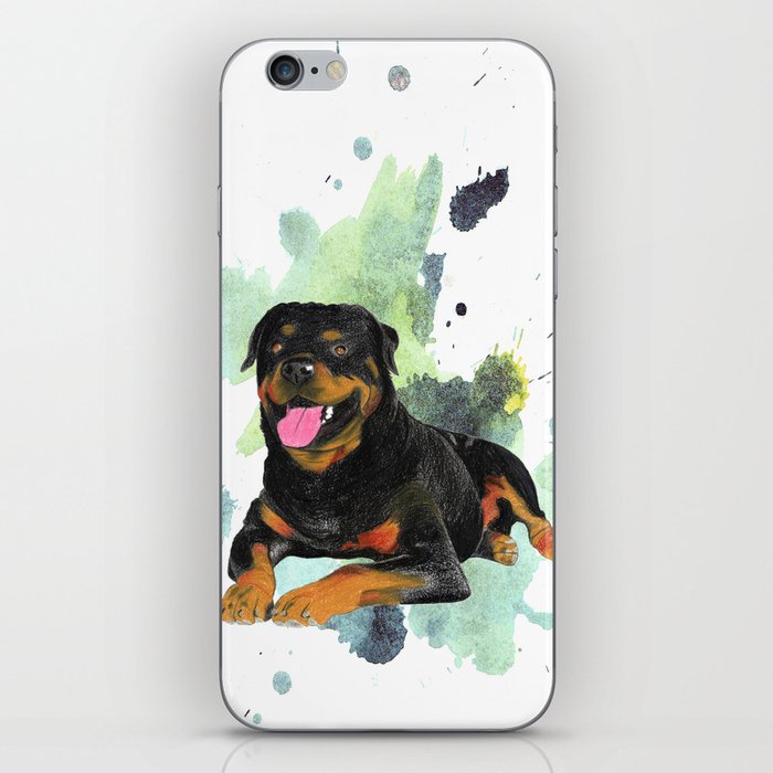 Rottweiler happy iPhone Skin