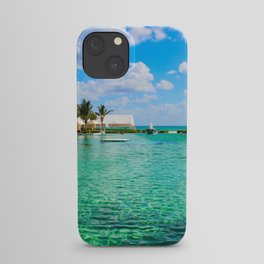 Mexico Photography - Beautiful Pool Under The Blue Cloudy Sky iPhone Case