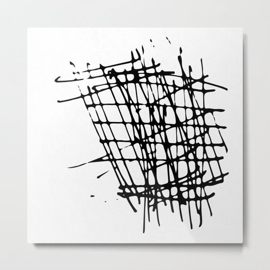 Sketch Black and White Metal Print