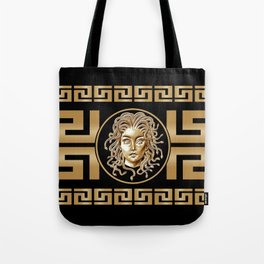 Medusa Black & Gold Tote Bag