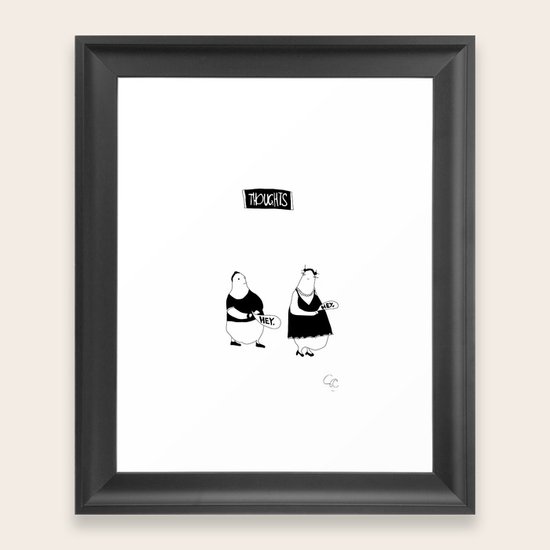HEY Framed Art Print