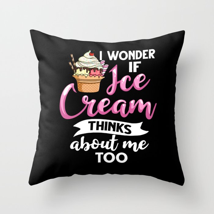 Ice Cream Roll Maker Truck Recipes Throw Pillow