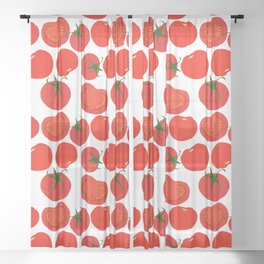 Tomato Harvest Sheer Curtain