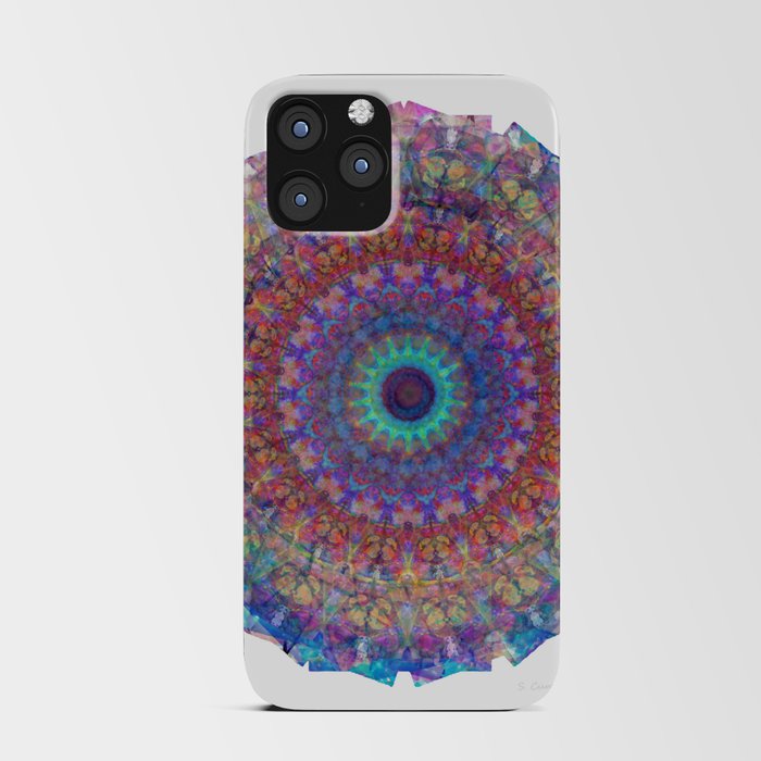 Colorful Vibrant Art - Life Glow Mandala iPhone Card Case