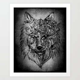 The Lotus Wolf Art Print