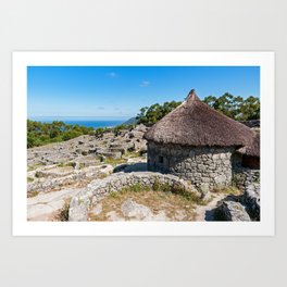 Ruins of ancient Celtic village in Santa Tecla - Galicia, Spain Art Print | Castro, Galicia, Architecture, Spain, Old, Ancient, Pontevedra, Tecla, Photo, Stone 