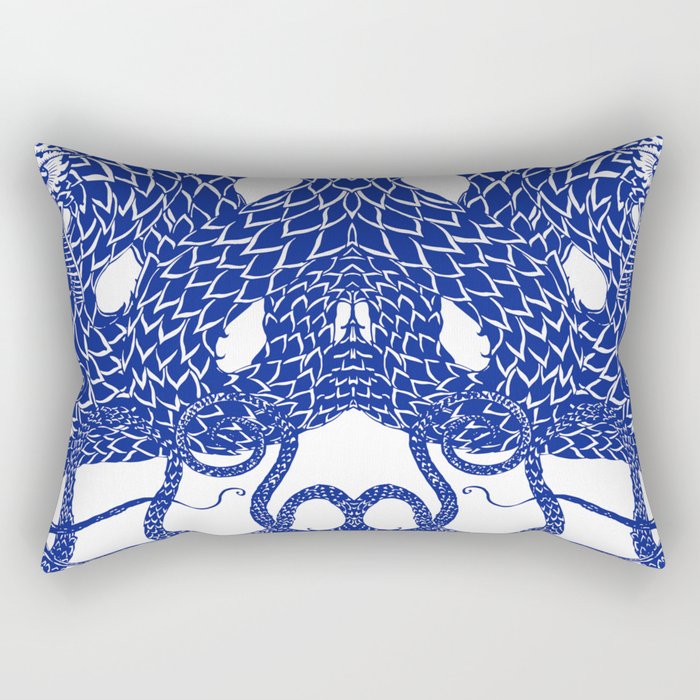 Blue Double Rectangular Pillow