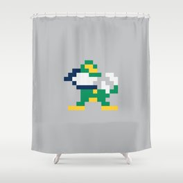 8bit Notre Dame Logo Shower Curtain